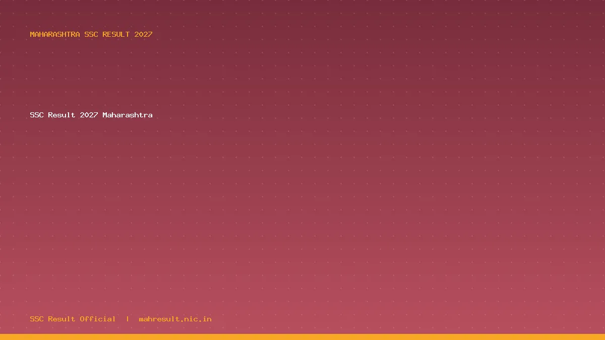 SSC Result 2027 Maharashtra