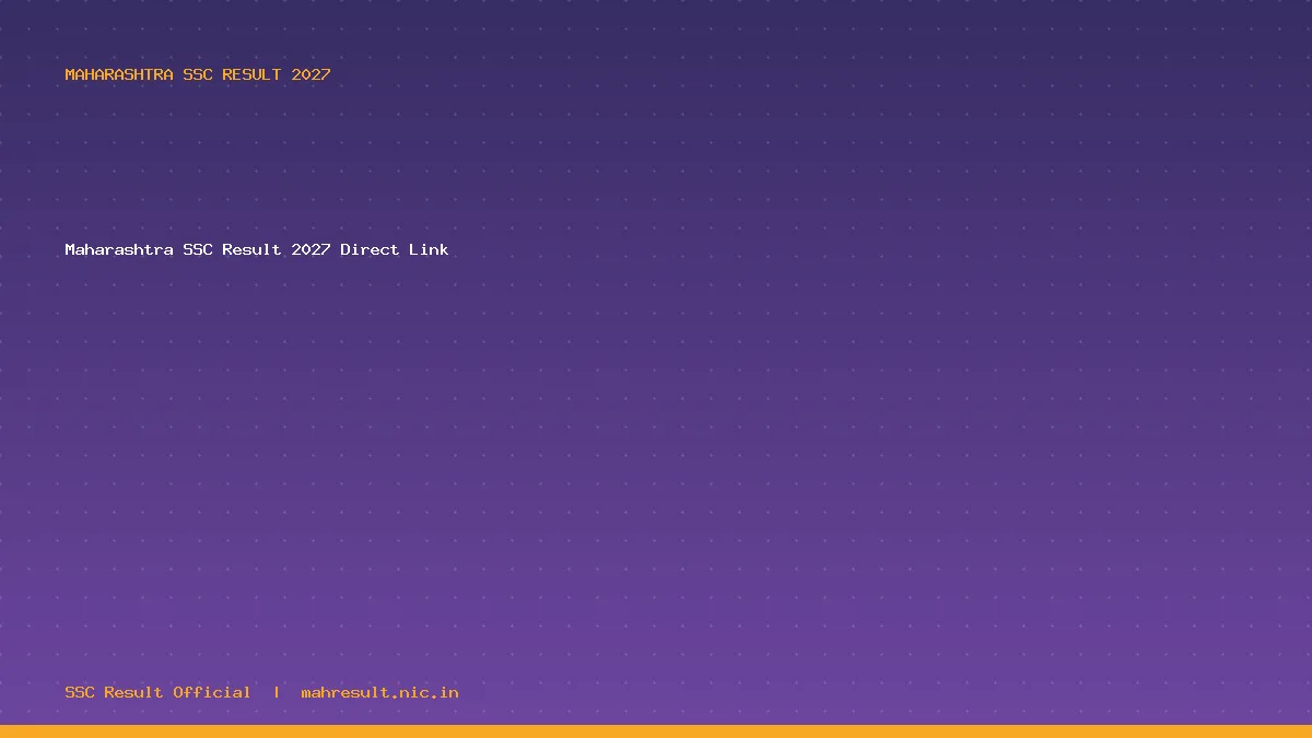 Maharashtra SSC Result 2027 Direct Link