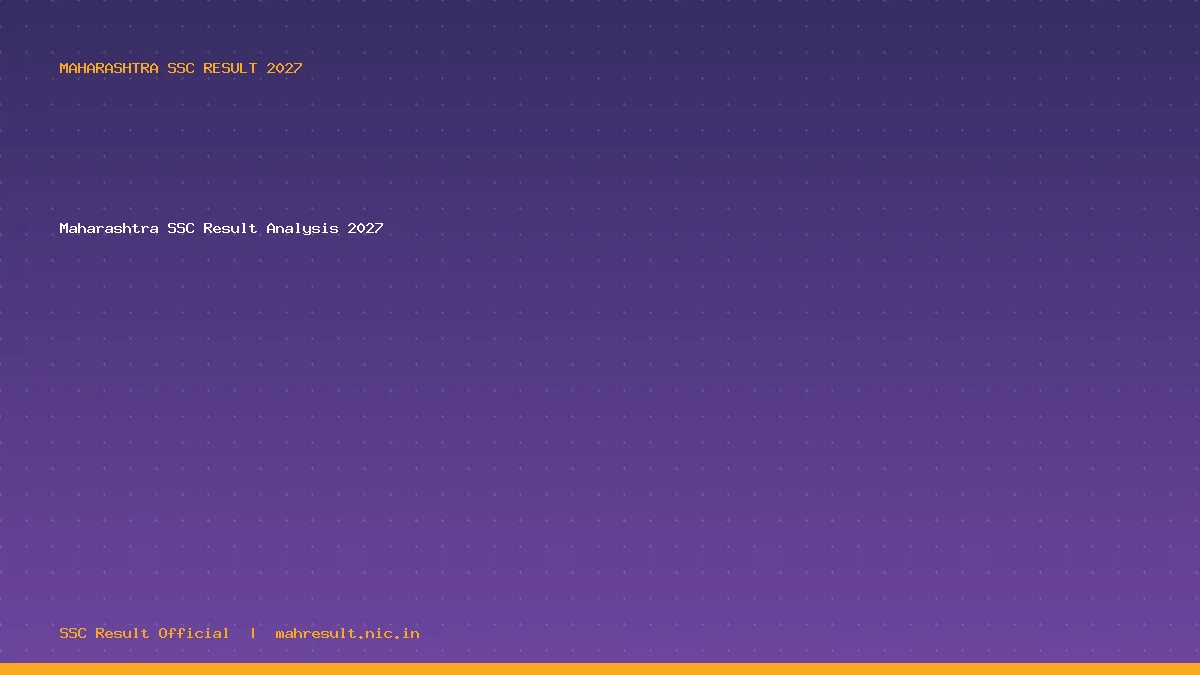 Maharashtra SSC Result Analysis 2027