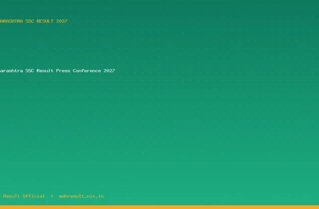 Maharashtra SSC Result Press Conference 2027